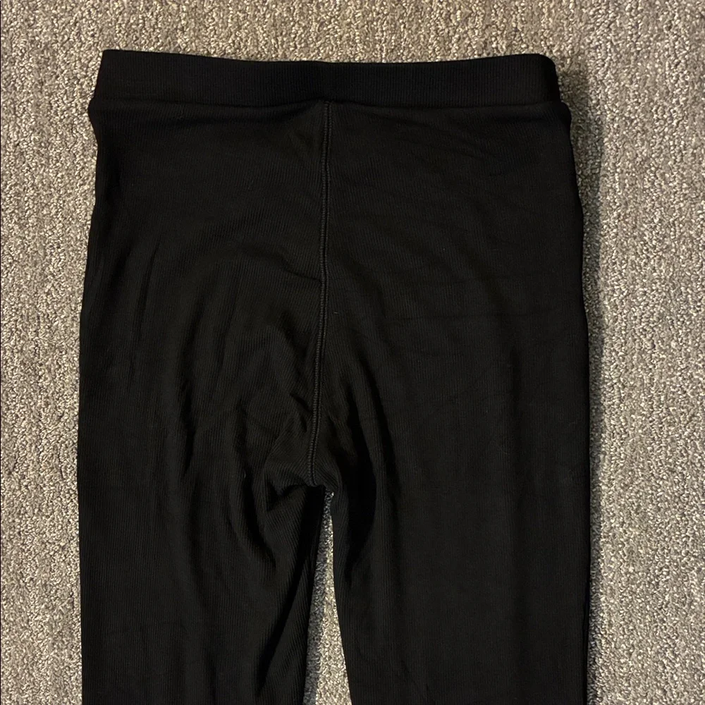 Naked Wardrobe Black Women's Flare Pants - Stretch High-Rise - Picture 5 of 6